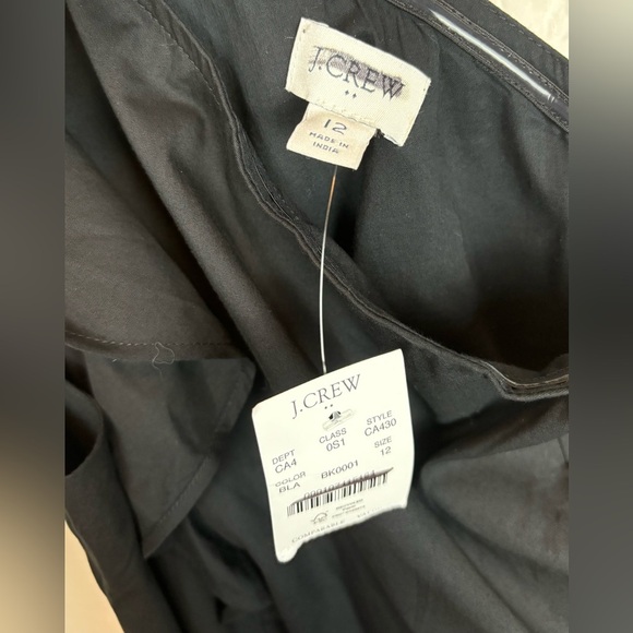 NEW J.Crew $128 One Shoulder Ruffle Midi Dress in Black Size 12 0906 - Picture 6 of 12